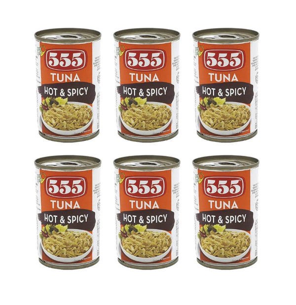 555 Canned Tuna Flakes 6 Pack (Hot & Spicy)