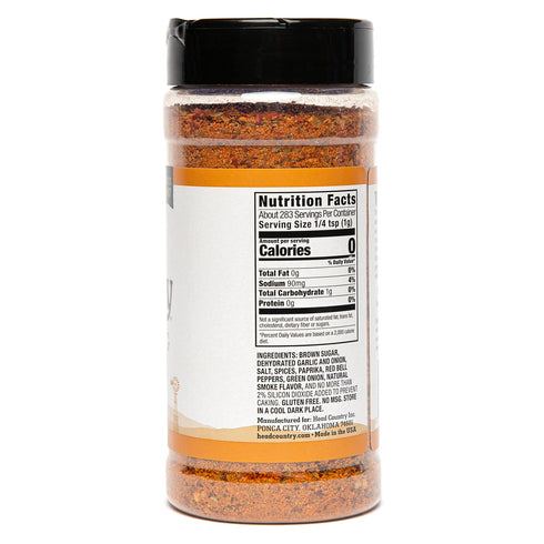 Head Country Bar-B-Q Championship Seasoning, Sweet & Spicy | Gluten Free, MSG Free Barbecue Seasoning, 5.12 Ounce