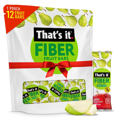 Thats it. High Fiber Fruit Bars Pear (12 Count), 7g Fiber from