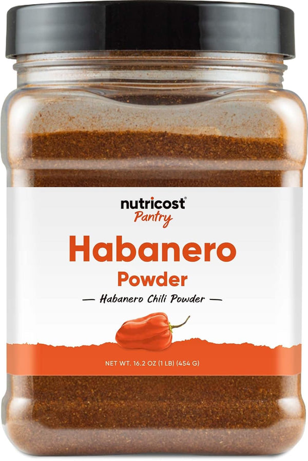 Nutricost Pantry Habanero Powder (1 Pound Per Bottle) - Pure Powdered Habanero
