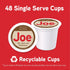 48 Count Joe Knows Coffee Single Serve Cups Pods and Capsules, Tall Dark and Handsome