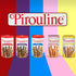 14oz 6Pk Pirouline Rolled Wafers Dark Chocolate Rolled Wafer Sticks Bundled with Serving Tongs, Crme Filled Wafers
