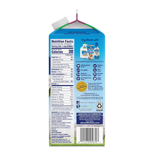 Almond Breeze 64 Oz Blue Diamond, Almond milk, Original, Fl