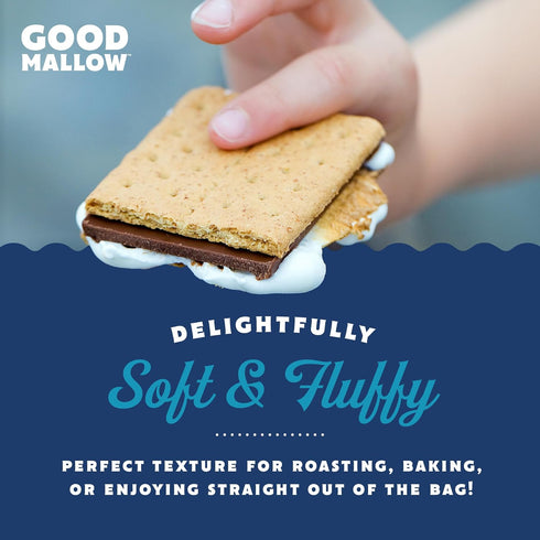 8 oz. GoodMallow Vegan Marshmallows - Large Kosher Gluten Free Dairy Free Healthy Marshmallows - Natural Gelatin Free