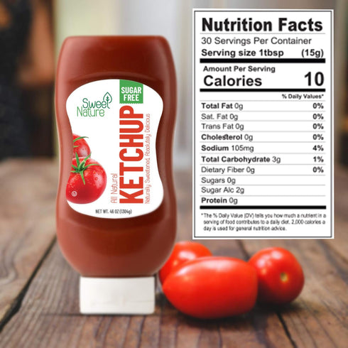 (16 oz) Sweet Nature Birch Xylitol Ketchup - Non GMO - Sugar Free - Kosher - Made in the U.S.A. - Keto Friendly