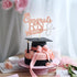 Rose Gold Glitter Congrats RN 2025 Cake Topper, 2025 Graduation Party Decoration