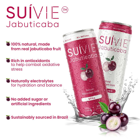 (12-pack) 378mg Antioxidants,170mg 63mg Suivie Jabuticaba Superfruit Antioxidant Drink Still | All Natural | No added