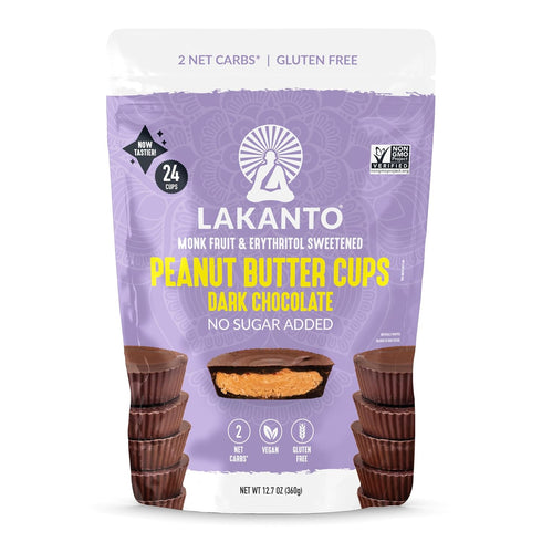 Lakanto Sugar Free Chocolate Peanut Butter Cups - Sweetened with Monk Fruit,