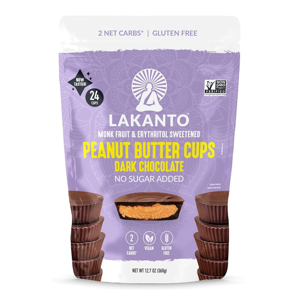 Lakanto Sugar Free Chocolate Peanut Butter Cups - Sweetened with Monk Fruit,
