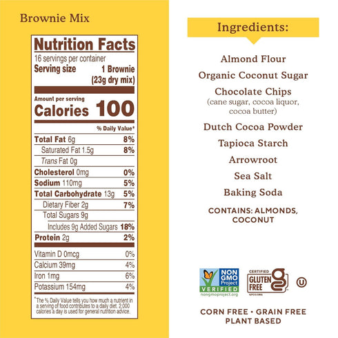 Simple Mills Almond Flour Baking Mix, Gluten Free Chocolate Brownie Mix, 12.9 Ounce (Pack of 1)