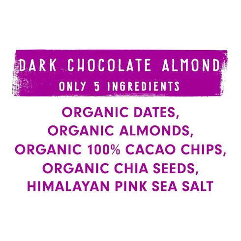 (Pack 12) JONESBAR Organic Plant Based Protein Bars | Dark Chocolate Almond | Fruit & Nut Bar, Kosher, Gluten Free