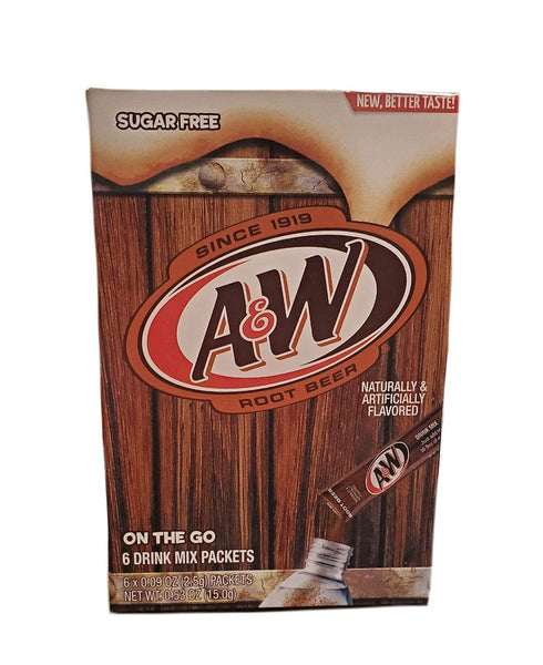 Generic Packets (Pack 2) A&W Root Beer Caffeine/Sugar-Free Classic On-the-Go Drink Mix