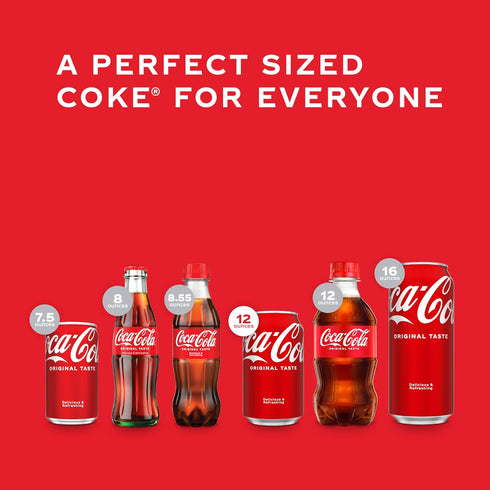 Pack 12 oz 12 Pack Coca-Cola Fridge Soda Soft Drink, fl Cans, - Classic Cola Soda Cans