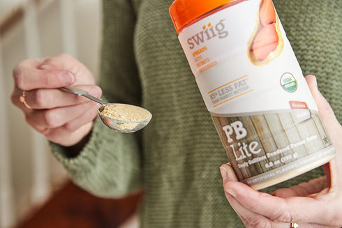 2lb 5g swiig PB Lite - Low-Calorie, Protein, No Added Sugar - Mix in Protein Shakes and Smoothies - Low Carb - Made