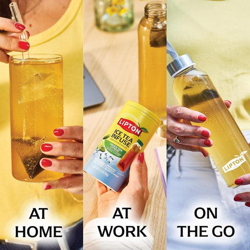 10 (Pack 6) Lipton Ice Tea Infuse Green Tea Citrus Cold Brew Tea Bags for On-The-Go or At Home Tea Bags