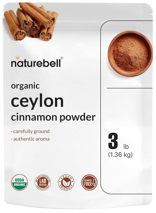 Organic Ceylon Cinnamon Powder, 3lbs | True Sri Lanka Bark Source Freshly