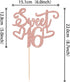 1 16 16 16th 16th PCS Sweet Cake Topper Cheers to Years Old Teenager Cake Pick Birthday Party Decorations for Sweet