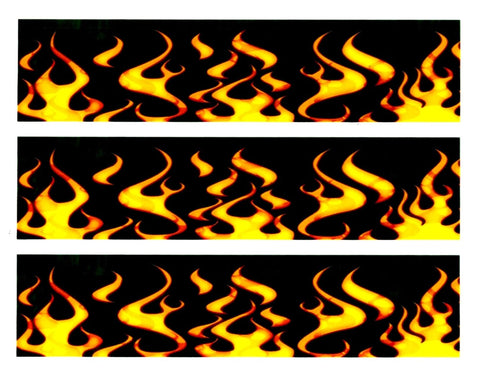 Edible Cake Border Decoration Strips, Fire and Flames, 3 Pk, Orange