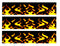 Edible Cake Border Decoration Strips, Fire and Flames, 3 Pk, Orange