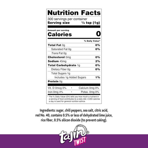 10.6oz (Pack 2) Tajin Twist Sweet and Spicy Seasoning, Fruit and Chili Powder