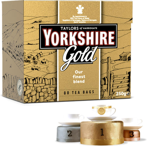 200 Count (Pack 1), 200 Yorkshire Tea, Gold, Individually Wrapped Bags, of Premium Blend, Rich, Smooth, and Satisfying