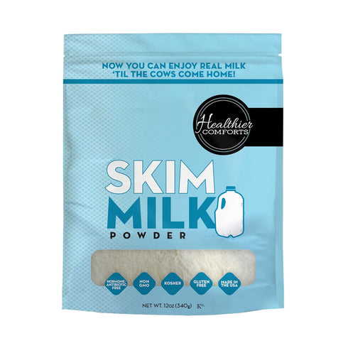 Healthier Comforts Skim Milk Powder | Fat Free, Shelf Stable | Kosher,