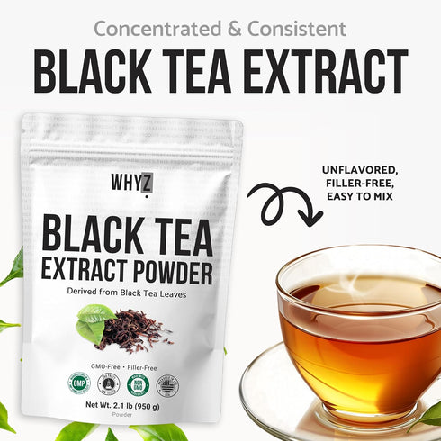 950g 1900 Instant Black Tea Extract Powder, Unsweetened Iced Tea Concentrate from Real Black Tea Leaves, Instant Powder