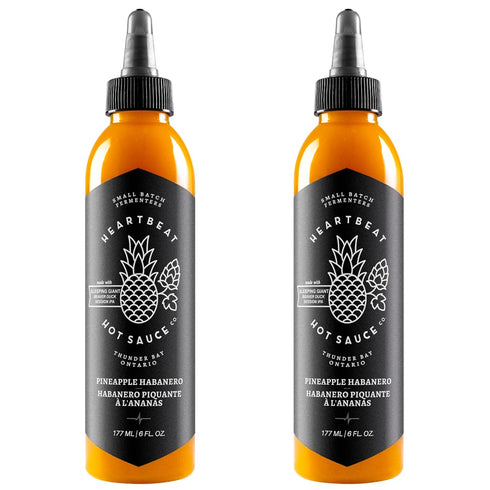 Heartbeat Hot Sauce Co.- Pineapple Habanero, 6 oz (2 Pack) - Small Batch & Handmade