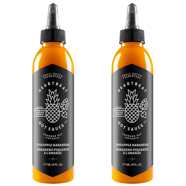 Heartbeat Hot Sauce Co.- Pineapple Habanero, 6 oz (2 Pack) - Small Batch & Handmade