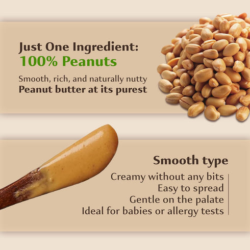 100% 7 oz (200g) OLHGOK Korean Peanut Butter Smooth Net Wt.