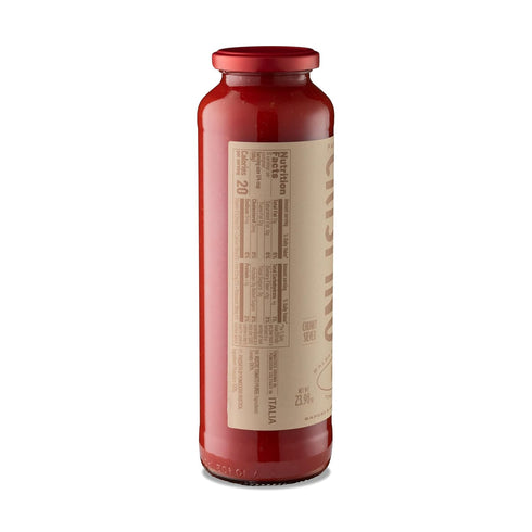 Famiglia Crispino Authentic Italian Pasta Sauce Rustica | Just One Ingredient | Tomatoes | 24.3 oz Glass Jar