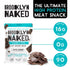 (2 oz, Pack 2) 30 Brooklyn Naked Tender Strips - of Chewy Air Dried Grass Fed Protein Snacks Sugar Free Beef Jerky