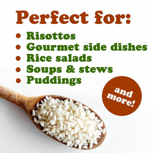 1.5 Food to Live Organic Carnaroli Rice, Pounds Premium Italian Risotto Rice, Ideal for Creamy Risottos and Gourmet