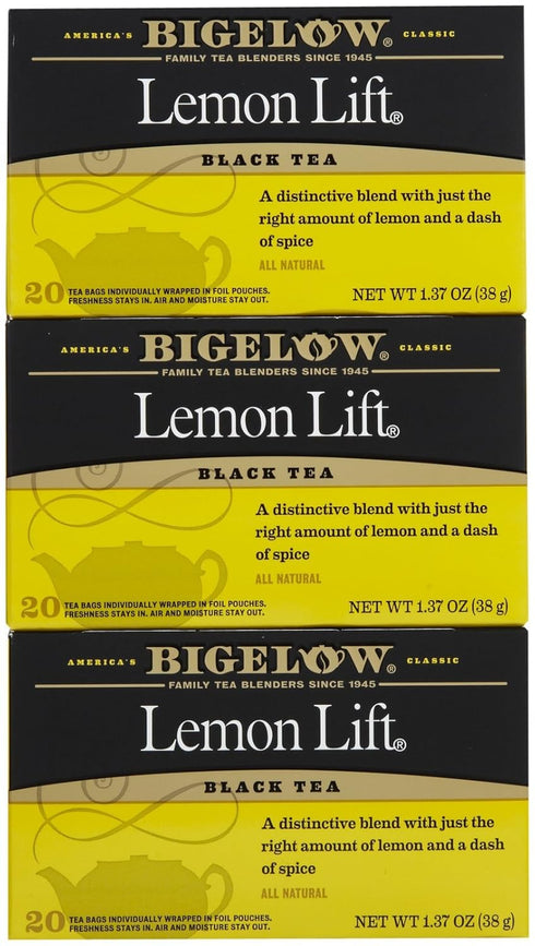 Bigelow Lemon Lift Tea Bags - 20 Count (Pack of 3)