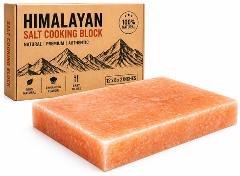 Generic Salt Block 12x8x2 Himalayan Block. Natural Pink Salt Block for Cooking, Grilling,