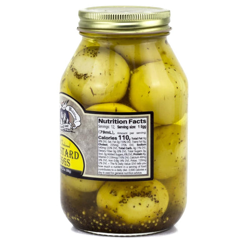 5 32 oz. 2 Amish Wedding Pickled Eggs in Your Choice of Different Varieties, Jars (Mustard, Jars)