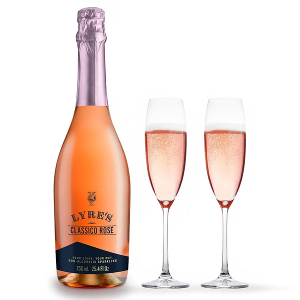Lyre's Non Alcoholic Classico Ros Sparkling, Alcohol Free Pink Sparkling, Award-Winning, Vegan