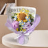 CarpNettore Crochet Flower Bouquet, Hand Knitted Flower Gift, Blessing for Wife, Purple
