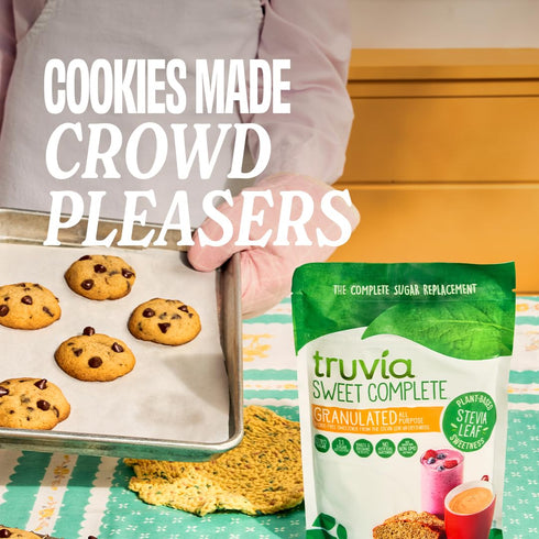 32 oz (Pack 2) Truvia Sweet Complete Zero-Calorie Granulated All-Purpose Stevia Leaf Sweetener, Bag