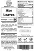 2 Oz Spices Village Mint Leaves, - Fresh Dried Spearmint Herbs, Crushed Mint Spice Great for Loose Leaf Tea, Dry Mint