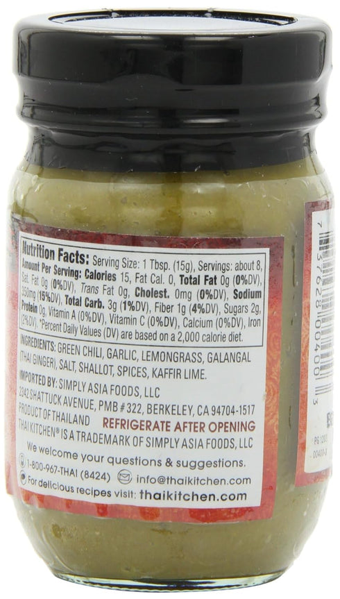 4 (Pack 12) Thai Kitchen Green Curry Paste, Vegan Friendly, Gluten Free, Ounce