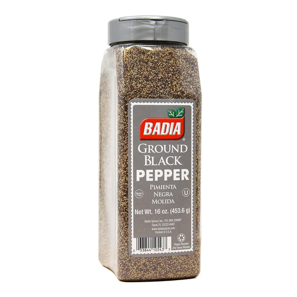 Badia Ground Black Pepper, 16 oz Pure, Bold & Aromatic Spice for
