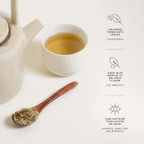 2-Pack (2 500g) 1kg Kat Kaa Yerba Mate Tea x Organic Loose-Leaf, Air-Dried & Unroasted for Smooth Traditional Taste