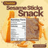 2 SweetGourmet Cheddar Sesame Sticks, Cheese Flavored Crunchy Snack, Pound Bag, No Preservatives, No Artificial Flavors