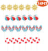 24Pcs Glitter Summer Beach Cupcake Toppers, Pool Party Picks for Hawaiian Theme Birthday Decorations