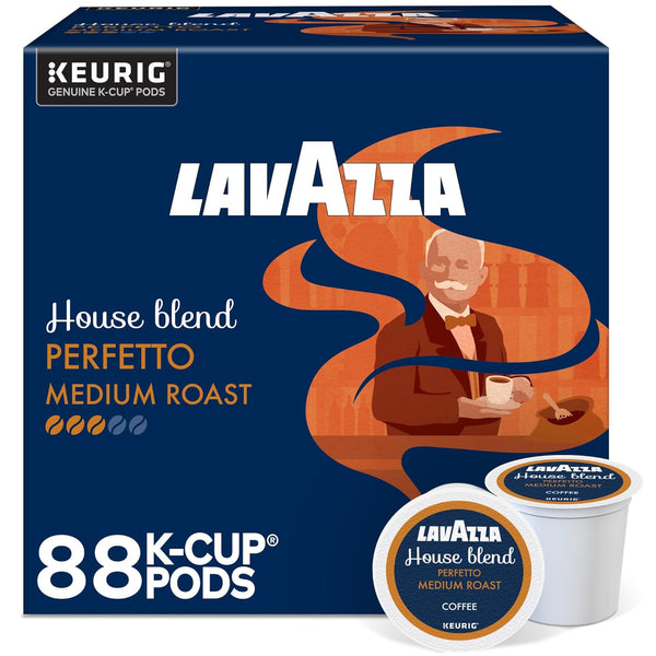 Lavazza House Blend Perfetto, Single-Serve Keurig K-Cup Pods, Medium Roast Coffee, 88-Count