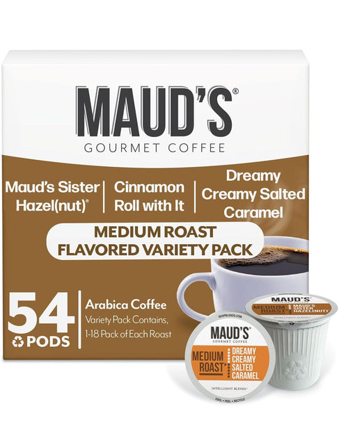 Maud's Salted Caramel, Sweet Hazelnut & Cinnamon Roll Flavored Pods Bundle, 54