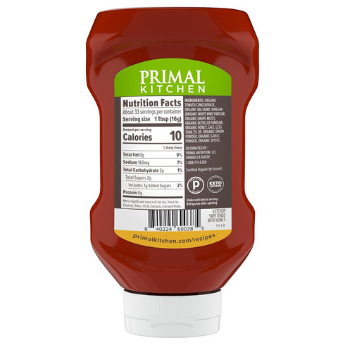 18.5 OZ PRIMAL KITCHEN Organic Tad Sweet Ketchup