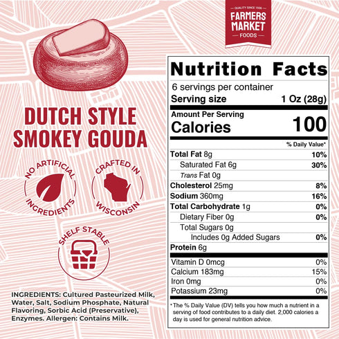 Sets, 3-Pack, Farmers Market, Gluten Free, Keto, Paleo, Low Sodium, Zero Sugar, Wisconsin Cheese Gift Dutch Style