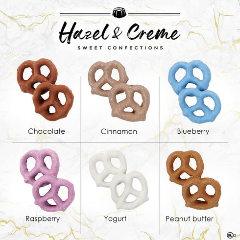 6 Hazel & Creme Easter Yogurt Pretzel Gift Box Flavor Gourmet Assortment Birthday Sweet Treat Gift for Men & Women